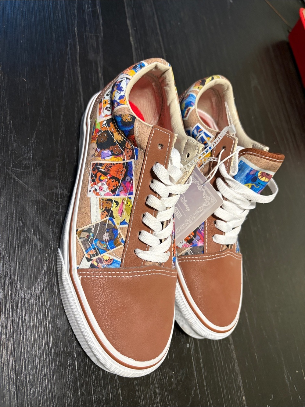Vans Kids Brown Comic-Print Low-Top Sneakers